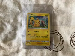 Pokemon Card Pikachu SM86 Cosmo Holo Black Star Promo - Image 1