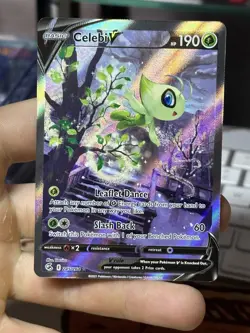 Celebi V 245/264 Fusion Strike 2021 Alt Art Holo Rare Pokemon Card TCG - Image 3