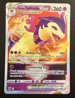 Hisuian Typhlosion VSTAR 054/189 SWSH Astral Radiance Rare Holo Pokemon Card NM - Image 1