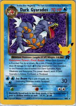 Dark Gyarados 8/82 Celebrations: Classic Collection - Pokemon Card - NM - Image 1