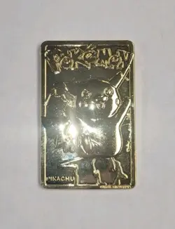 Pokemon #25 Pikachu 23k Gold Plated Trading Card 1999 Burger King - Image 1