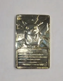 Pokemon #25 Pikachu 23k Gold Plated Trading Card 1999 Burger King - Image 2