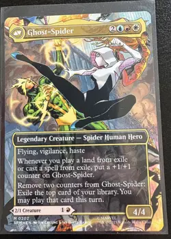 Gwen Stacy Ghost-Spider Borderless Non-foil Spider-man MTG NM 0202 - Image 1