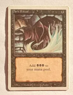Magic MTG - Dark Ritual - 3rd Revised Edition - creased - Image 1