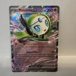 Meloetta Ex 44/86 Pokemon TCG S&V Black Bolt Double Rare Holo NM - Image 1