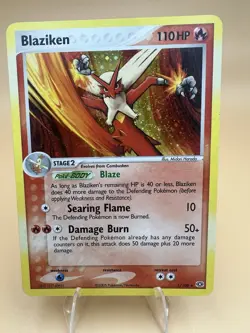 Blaziken Holo Rare 1/106 Pokemon TCG EX Emerald 2005 LP/MP - Image 1