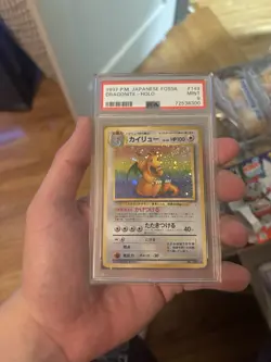 1997 Pokemon Japanese Fossil Dragonite #149 Holo Rare PSA 9 - Image 1