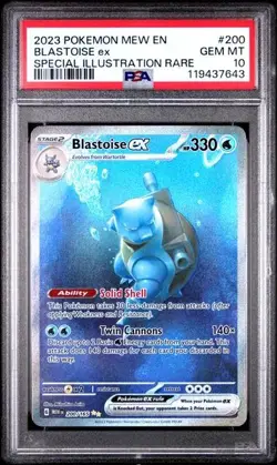 Blastoise Ex 200/165 Pokemon 2023 Mew En-151 Special Illustration Rare PSA 10 - Image 1