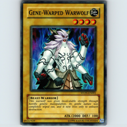 Yugioh Gene-Warped Warwolf STON-EN001 Unlimited Super Rare Holo - MP-LP - Image 1