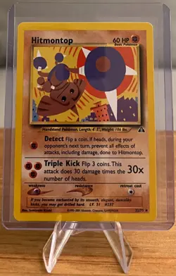Hitmontop #237 Non-Holo Pokemon Card Near Mint 22/75 Rare Neo Discovery Set 2001 - Image 1