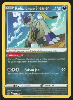SWSH11: Lost Origin Radiant Hisuian Sneasler #123/196 Radiant Rare Pokemon Card - Image 1