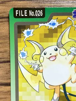 Pokemon Carddass Card Raichu File No.26 Bandai Pocket Monsters 1997 - Image 3