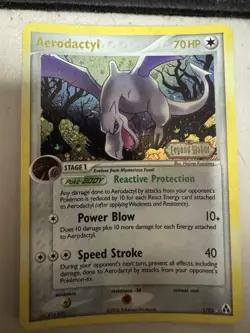 Pokemon Card - Aerodactyl Legend Maker 1/92 Reverse Holo Rare Stamped - Image 2
