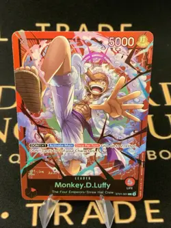 ST21-001 Monkey.D.Luffy : Leader Foil English One Piece TCG Card : ST21: Starter - Image 1