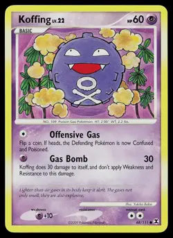 Pokemon Card Koffing 68/111 Rising Rivals - Image 1