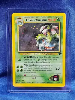 Erika's Venusaur 4/132 Gym Challenge Holo LP Light Play Pokemon Card - Image 1
