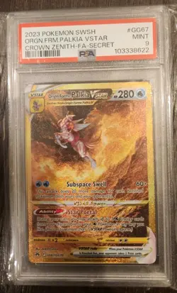 Pokemon Crown Zenith Palkia VSTAR GG67 Secret Rare Card PSA 9 Origin Forme - Image 1