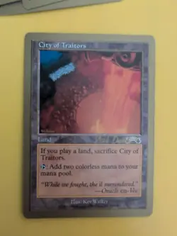 City of Traitors. Land World Championship Gold Border: Tokyo 1999 MTG Card. - Image 1