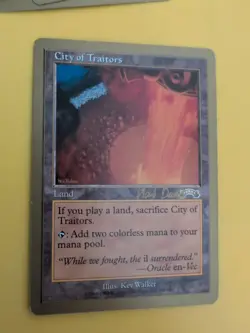 City of Traitors. Land World Championship Gold Border: Tokyo 1999 MTG Card. - Image 2