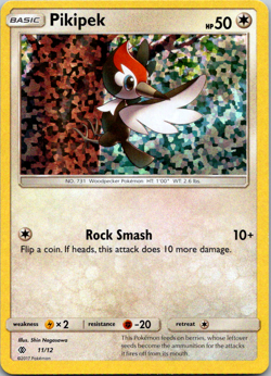 Pokemon Card Pikipek 11/12 McDonalds 2017 Promo Holo - Image 1