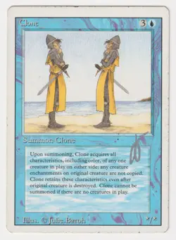 Silver Signed Clone HP Revised Edition Artist Julie Baroh 1994 WOTC MTG Magic! - Image 1