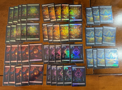 MTG Japanese Lands FOIL x50 Stain Glass Full Art Set of 10 each Dominaria - Image 1