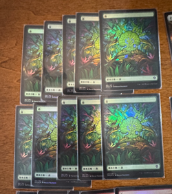 MTG Japanese Lands FOIL x50 Stain Glass Full Art Set of 10 each Dominaria - Image 2