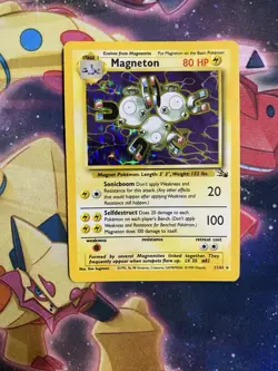 Magneton 11/62 Fossil Unlimited Holo Rare Pokemon TCG 1999 Lightly Played (LP) - Image 1