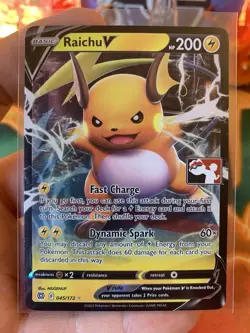 2023 Play! Pokemon Prize Pack Series 3 Raichu V 45 - NM - Image 2