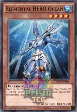 1st Ed Elemental HERO Ocean SDHS-EN002 Yugioh - Image 1