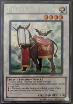 YuGiOh The Fabled Kudabbi Secret Rare HA04-EN058 - Image 1