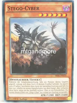 Yu-Gi-Oh 2x #016 Stego-Cyber - SR04 - Dinosmasher's Fury Structure Deck - Image 1