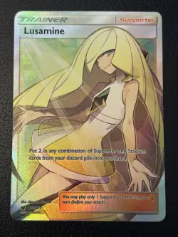 Pokemon Lusamine Trainer Full Art Holo Card 110/111 Crimson Invasion TCG - Image 1