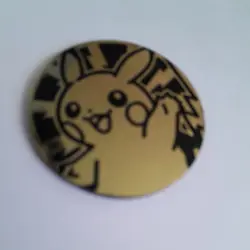 Pokemon Card Pikachu Lightning Gold Jumbo Flip Coin - Image 2