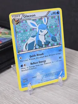 Pokemon Card Glaceon Black Star Promo BW90 Holo Black and White 2013 Two Swirls - Image 1