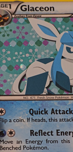 Pokemon Card Glaceon Black Star Promo BW90 Holo Black and White 2013 Two Swirls - Image 2