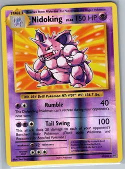 Nidoking 45/108 Reverse Holo XY - Evolutions - Pokemon Card - NM - Image 1