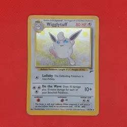 Wigglytuff 19/130 Base Set 2 Holo Rare with SWIRL WOTC Pokemon Card - Image 1
