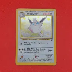 Wigglytuff 19/130 Base Set 2 Holo Rare with SWIRL WOTC Pokemon Card - Image 3