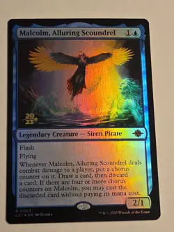 Malcolm, Alluring Scoundrel X1 FOIL LCI MTG Lost Caverns Of Ixalan PROMO STAMPED - Image 1