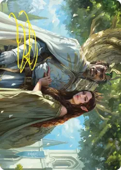 MTG LotR Art Series - Aragorn and Arwen, Wed (33/81) (Stamped) - Image 1