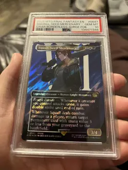 2025 MAGIC: THE GATHERING FINAL FANTASY SURGE FOIL SQUALL, SEED MERCENARY PSA 10 - Image 1