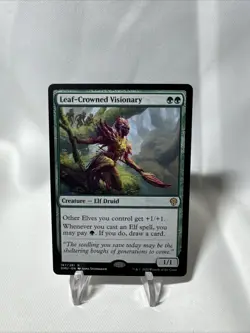 Leaf-Crowned Visionary Dominaria United Regular - Image 1
