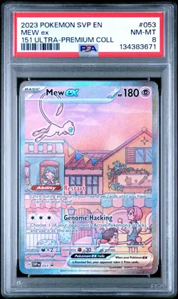 2023 POKEMON SVP EN-SV PROMO 151 ULTRA-PREMIUM COLLECTION #053 MEW EX PSA 8 - Image 1