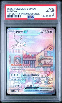 2023 POKEMON SVP EN-SV PROMO 151 ULTRA-PREMIUM COLLECTION #053 MEW EX PSA 8 - Image 3