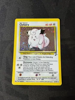 Clefairy (6/130) Holo Rare | Pokemon Base Set 2 WOTC | Lightly Played - Image 1