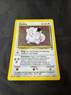 Clefairy (6/130) Holo Rare | Pokemon Base Set 2 WOTC | Lightly Played - Image 2