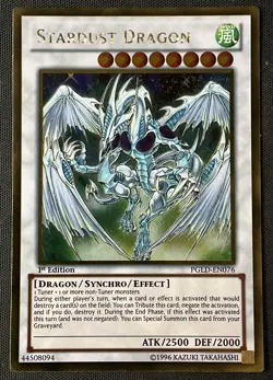 Yu-Gi-Oh TCG Premium Gold #PGLD-EN076 Stardust Dragon 1st Edition Gold Rare LP - Image 1