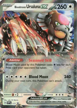 Pokemon Bloodmoon Ursaluna ex - Holo SV: Scarlet & Violet Promo Cards #177 NM - Image 1