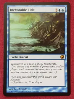 Magic The Gathering SCARS OF MIRRODIN INEXORABLE TIDE blue card MTG - Image 1